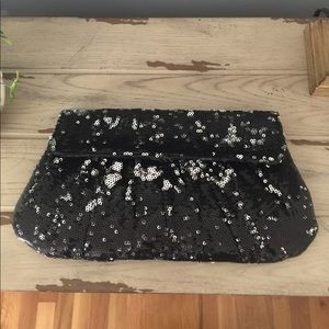 Brand New Black Sequence Clutch Purse Handbag